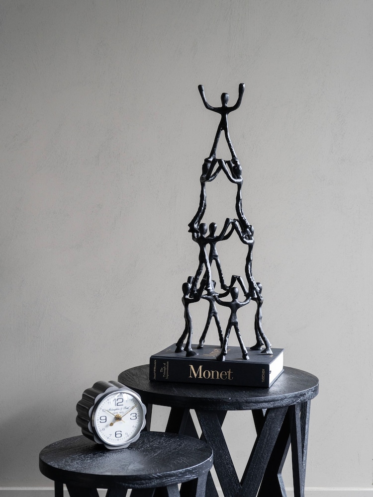 Libra Interiors Black Tower of Humans Sculpture - Image 1 of 4
