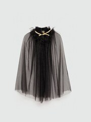 Mango Black Halloween Tulle Costume Cape - Image 1 of 3