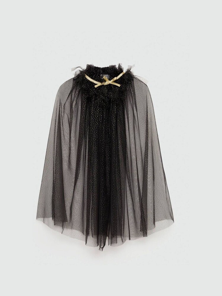 Mango Black Halloween Tulle Costume Cape - Image 1 of 3