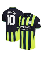 Puma Blue Manchester City Away Authentic Shirt 2024-25 Grealish 10 Printing - Image 1 of 3