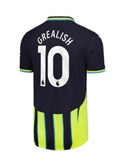 Puma Blue Manchester City Away Authentic Shirt 2024-25 Grealish 10 Printing - Image 3 of 3