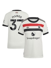 adidas orignal White Womens Manchester United EPL Third Authentic Shirt 2024-25 With Mainoo 37 Printing - Image 1 of 3