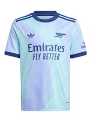 adidas Blue Kids Rice 41 printing Arsenal Third Shirt 2024-25 - Image 2 of 3