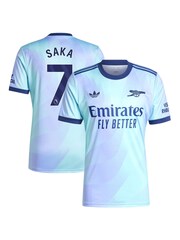 adidas Blue Arsenal Third Shirt 2024-25 Saka 7 Printing - Image 1 of 3