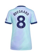 adidas Blue Womens Arsenal Third Shirt 2024-25 Odegaard 8 Printing - Image 3 of 3