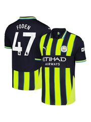 Puma Blue Manchester City Away Shirt 2024-25 Foden 47 Printing - Image 1 of 3