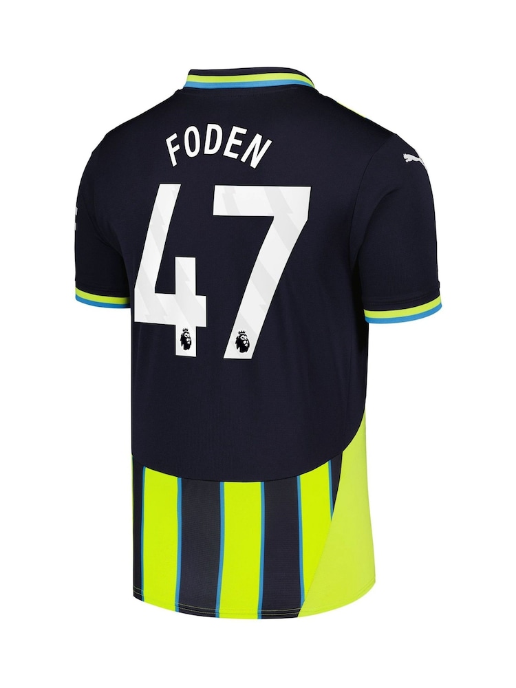 Puma Blue Manchester City Away Shirt 2024-25 Foden 47 Printing - Image 3 of 3