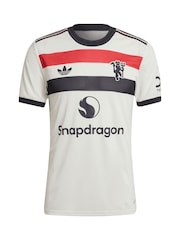 adidas orignal White Manchester United EPL Third Authentic Shirt 2024-25 With Mainoo 37 Printing - Image 1 of 1