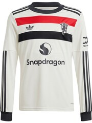 adidas Kids Manchester United EPL Third Shirt 2024-25 Long Sleeve with Rashford 10 Printing - Imagen 2 de 3