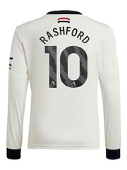 adidas Kids Manchester United EPL Third Shirt 2024-25 Long Sleeve with Rashford 10 Printing - Imagen 3 de 3
