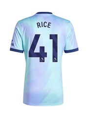 adidas orignal Blue Arsenal Third Shirt 2024-25 Rice 41 Printing - Image 3 of 3