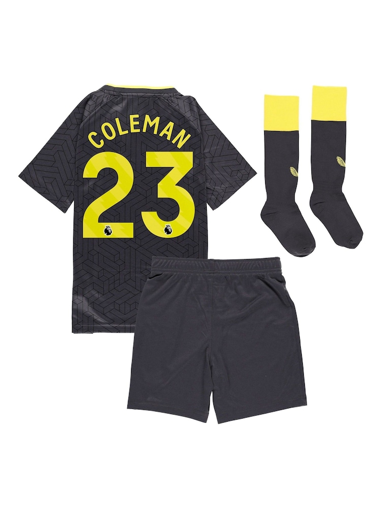 Castore Grey Infant Everton Away Kit 2024-25 Coleman 23 Printing - Image 2 of 3