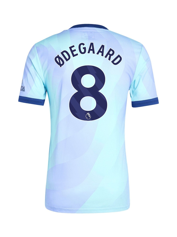 adidas orignal Blue Arsenal Third Authentic Shirt 2024-25 Odegaard 8 Printing - Image 2 of 3