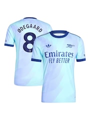 adidas orignal Blue Arsenal Third Authentic Shirt 2024-25 Odegaard 8 Printing - Image 3 of 3