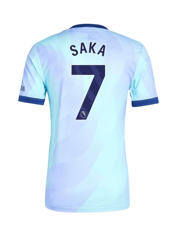 adidas orignal Blue Arsenal Third Authentic Shirt 2024-25 Saka 7 Printing - Image 3 of 3