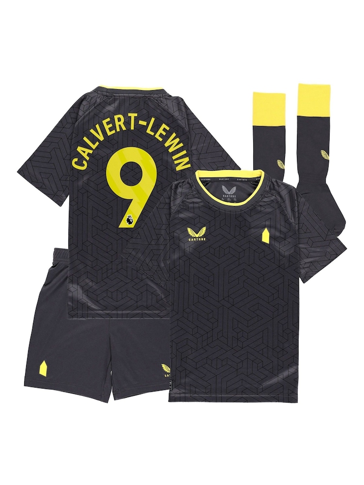 Castore Grey Infant Everton Away Kit 2024-25 Calvert Lewin 9 Printing - Image 1 of 3