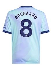 adidas Blue Kids Arsenal Third Shirt 2024-25 with Odegaard 8 Printing - Image 3 of 3