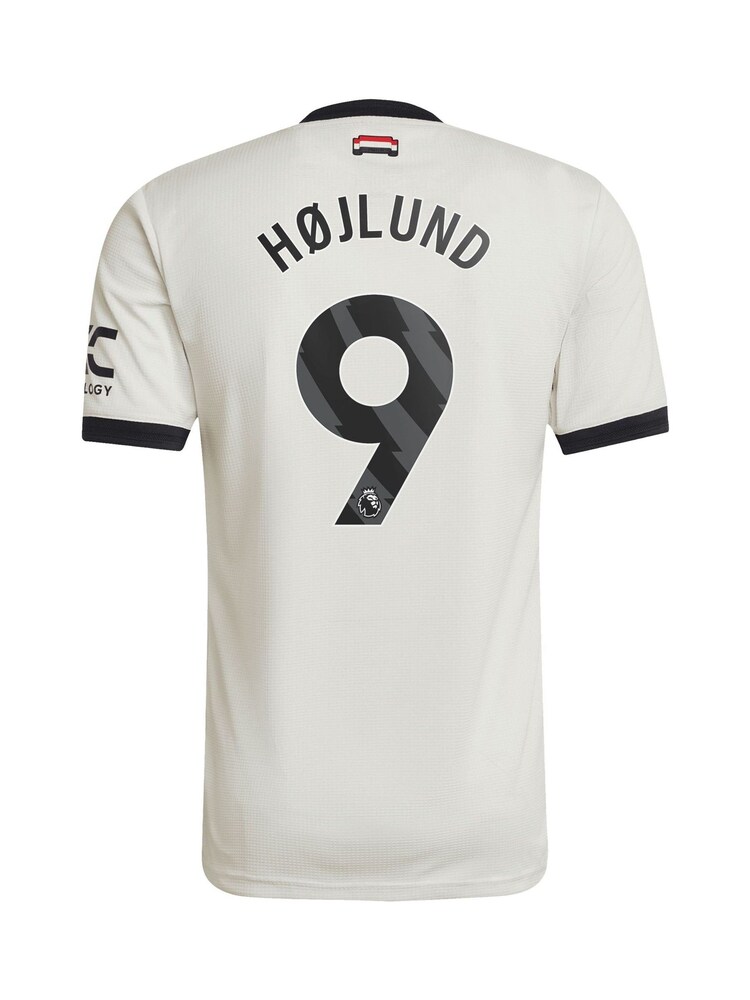 adidas orignal White Manchester United EPL Third Authentic Shirt 2024-25 With Hojlund 9 Printing - Image 2 of 3