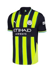 Puma Blue Manchester City Away Shirt 2024-25 De Bruyne 17 Printing - Image 2 of 3