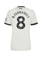 adidas orignal White Manchester United EPL Third Shirt 2024-25 With B.Fernandes 8 Printing - Image 3 of 3