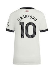 adidas orignal White Womens Manchester United EPL Third Authentic Shirt 2024-25 With Rashford 10 Printing - Image 2 of 3