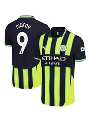 Puma Blue Manchester City Away Authentic Shirt 2024-25 Dickov 9 Printing - Image 1 of 3