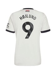 adidas White Original Manchester United EPL Third Shirt 2024-25 with Hojlund 9 Printing - Image 2 of 3