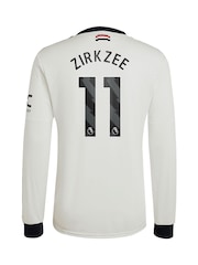 adidas White Manchester United EPL Third Shirt 2024-25 Long sleeve with Zirkzee 11 Printing - Image 3 of 3