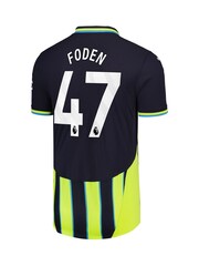 Puma Blue Manchester City Away Authentic Shirt 2024-25 Foden 47 Printing - Image 3 of 3