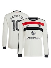 adidas White Original Manchester United EPL Third Shirt 2024-25 Long sleeve With Rashford 10 Printing - Image 3 of 3