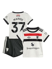 adidas Original Manchester United EPL Third Baby Kit 2024-25 with Mainoo 37 Printing - Bild 1 von 3