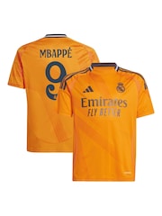 adidas Kids Real Madrid Away Shirt 2024-25 Mbappe 9 Printing - Imagen 1 de 3