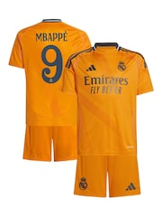 adidas Youth Real Madrid Away Kit 2024-25 Mbappe 9 Printing - Imagen 1 de 3
