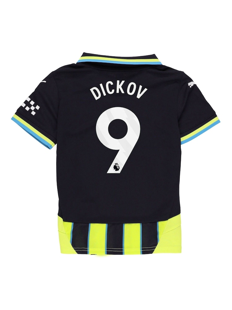 Puma Blue Kids Manchester City Away Shirt 2024-25 Dickov 9 Printing - Image 3 of 3
