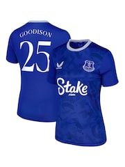 Castore Blue Womens Everton Home Replica Shirt 2024-25 with Goodison 25 Printing and Goodison Park Commemorative Patch - Image 3 of 3