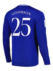 Castore Blue Everton Home Replica Shirt 2024-25 Long Sleeve with Goodison 25 Printing and Goodison Park Commemorative Patch - Image 2 of 3