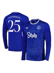 Castore Blue Everton Home Replica Shirt 2024-25 Long Sleeve with Goodison 25 Printing and Goodison Park Commemorative Patch - Image 3 of 3