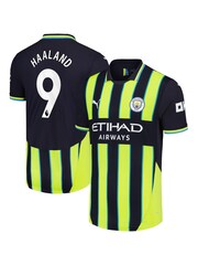 Puma Blue Manchester City Away Authentic Shirt 2024-25 Haaland 9 Printing - Image 1 of 3