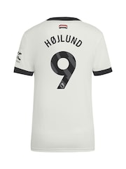adidas White Original Womens Manchester United EPL Third Authentic Shirt 2024-25 With Hojlund 9 Printing - Image 2 of 3