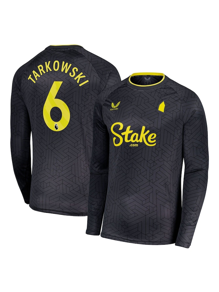 Castore Grey Everton Away Shirt 2024-25 Long Sleeve Tarkowski 6 Printing - Image 1 of 3