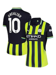 Puma Blue Womens Manchester City Away Shirt 2024-25 Grealish 10 Printing - Image 1 of 3
