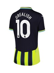Puma Blue Womens Manchester City Away Shirt 2024-25 Grealish 10 Printing - Image 3 of 3