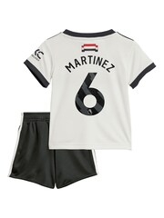 adidas White Baby Manchester United EPL Third Kit 2024-25 with Martinez 6 Printing - Image 3 of 3