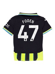 Puma Blue Kids Manchester City Away Shirt 2024-25 Foden 47 Printing - Image 3 of 3