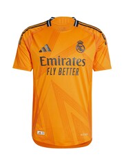 adidas Orange Real Madrid Away Authentic Shirt 2024-25 Bellingham 5 Printing - Image 2 of 3