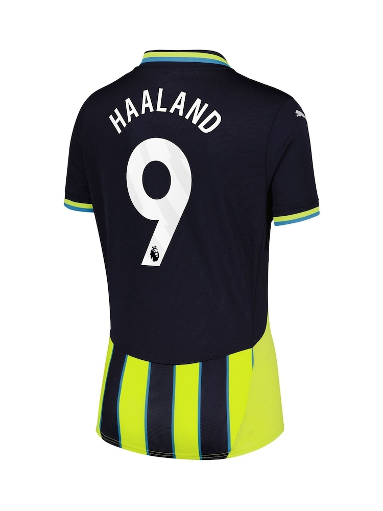 Puma Blue Womens Manchester City Away Shirt 2024-25 Haaland 9 Printing - Image 3 of 3