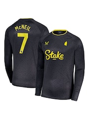 Castore Grey Everton Away Shirt 2024-25 Long Sleeve McNeil 7 Printing - Image 1 of 3