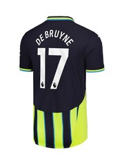 Puma Blue Manchester City Away Authentic Shirt 2024-25 De Bruyne 17 Printing - Image 3 of 3