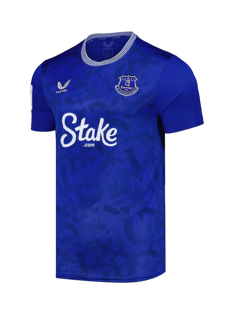 Castore Blue Everton Home Replica Shirt 2024-25 with Goodison 25 Printing and Goodison Park Commemorative Patch - Image 1 of 3