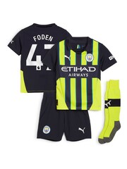 Puma Blue Manchester City Away Minikit 2024-25 Foden 47 Printing - Image 1 of 3